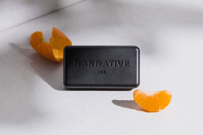 Narrative Lab Fine Fragrance Solid Perfume, Crushing It Solid Perfume, No parabens, no phthalates, no alcohol, Plant-based wax that is vegan friendly. Smells like fruity fresh citrus pop with white floral brightness and light woods.