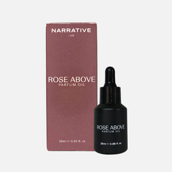 Narrative Lab Fine Fragrance Parfum Oil, Rose Above Dropper Bottle, No parabens, no phthalates,  no alcohol, Plant-based oil, vegan friendly perfume. Smells like wild berries with fresh rose, magnolia and woody patchouli base tones.